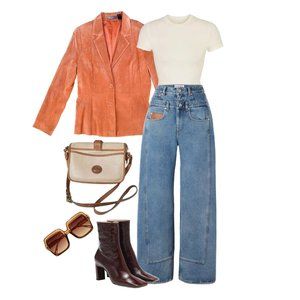 Orange Suede Fall Jacket